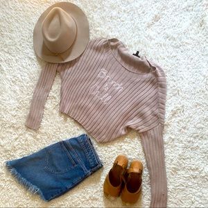 Brunch & Chill Express Crop Sweatwr